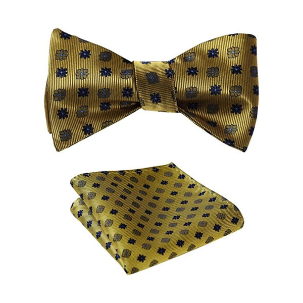 Floral Bow Tie & Pocket Square - YELLOW