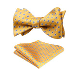 Floral Bow Tie & Pocket Square - A-YELLOW/BLUE