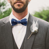 Horse Bow Tie & Pocket Square - NAVY