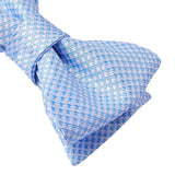 Houndstooth Bow Tie & Pocket Square - BABY BLUE/WHITE