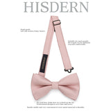 Houndstooth Pre-Tied Bow Tie - 01-PINK