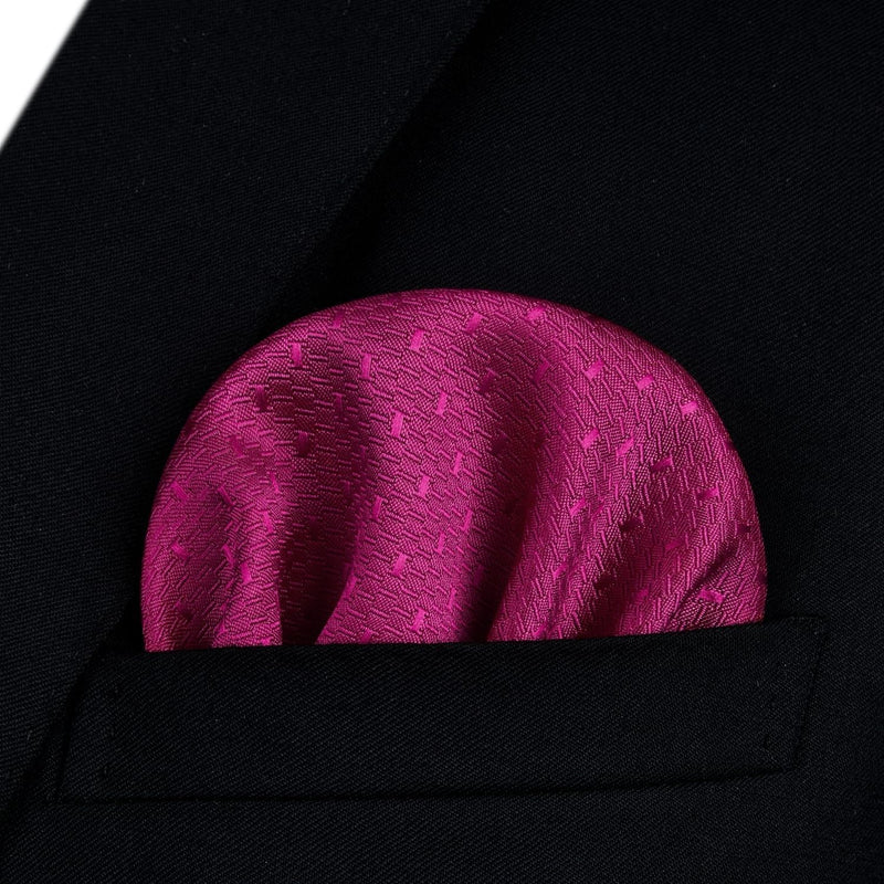 Polka Dots Bow Tie & Pocket Square - HOT PINK