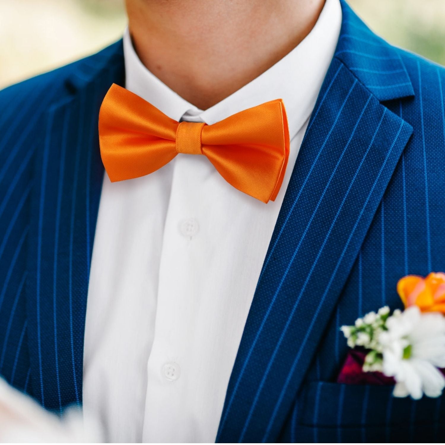 Solid Pre-Tied Bow Tie - A12-ORANGE