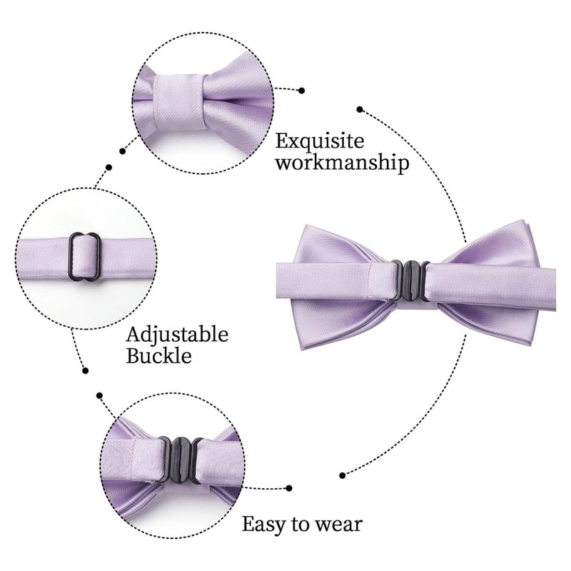 Solid Pre-Tied Bow Tie for Boy - PURPLE