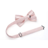 Solid Pre-Tied Bow Tie & Pocket Square - K-LIGHT PINK
