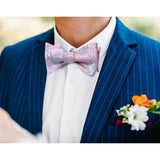 Paisley Bow Tie & Pocket Square - 02-PINK