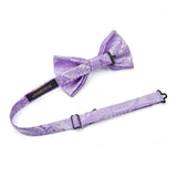 Paisley Pre-Tied Bow Tie & Pocket Square - PURPLE 1