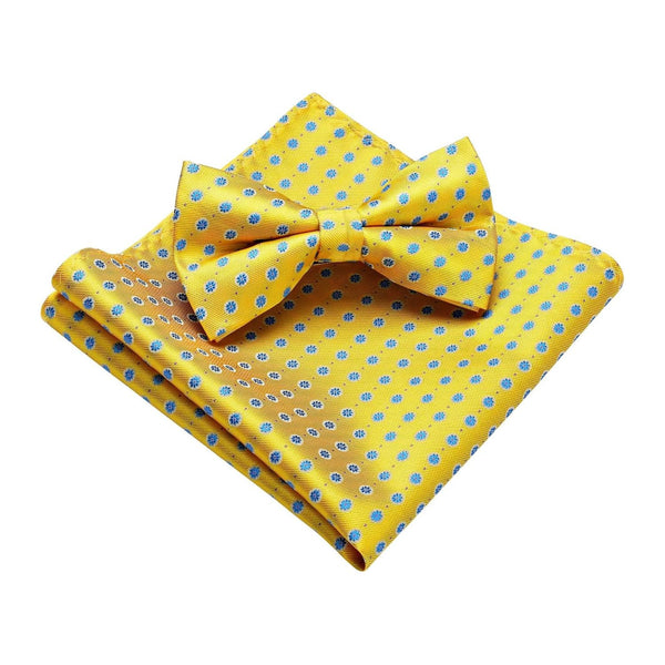 3PCS Mixed Design Bow tie & Pocket Square Sets - B3-22