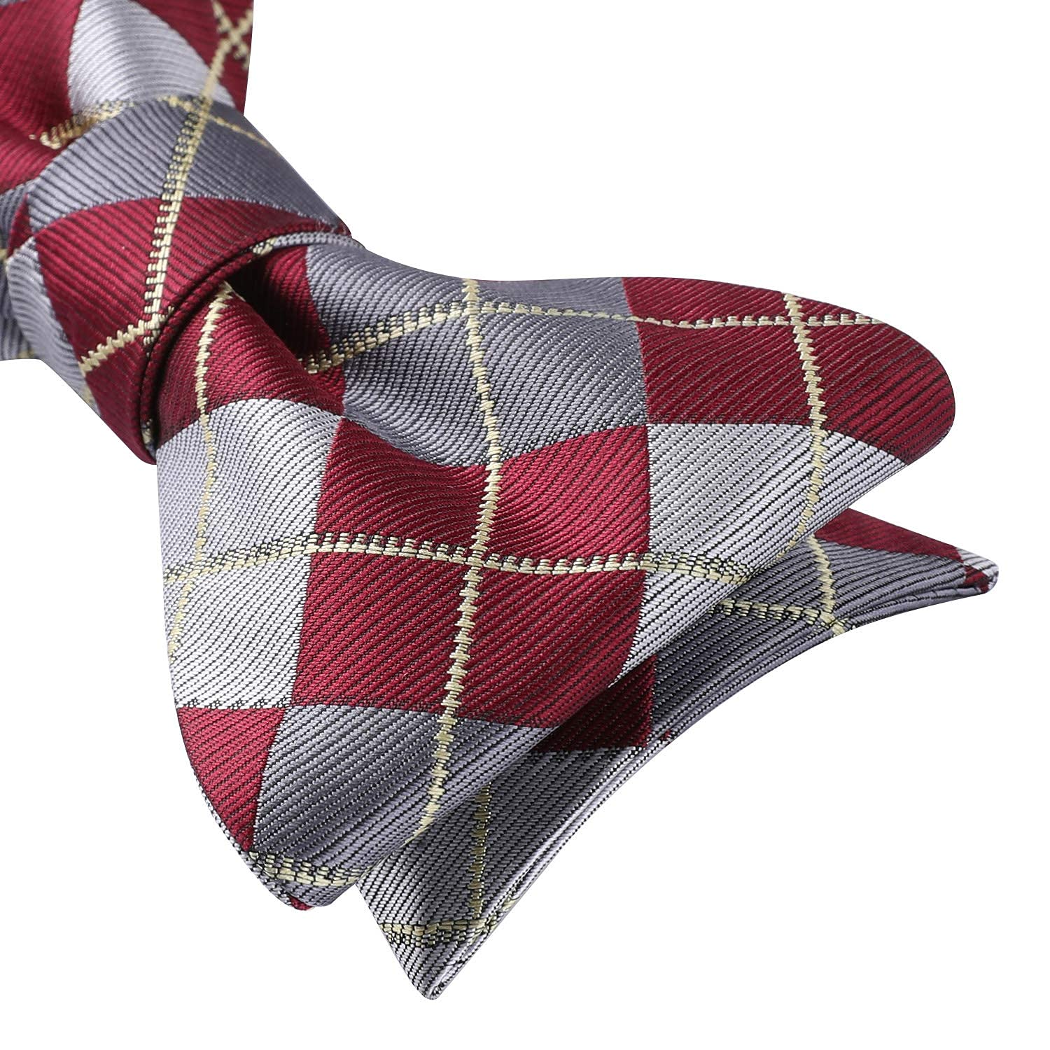 3PCS Mixed Design Bow tie & Pocket Square Sets - RED/BLACK/NAVY Christmas Gifts for Men