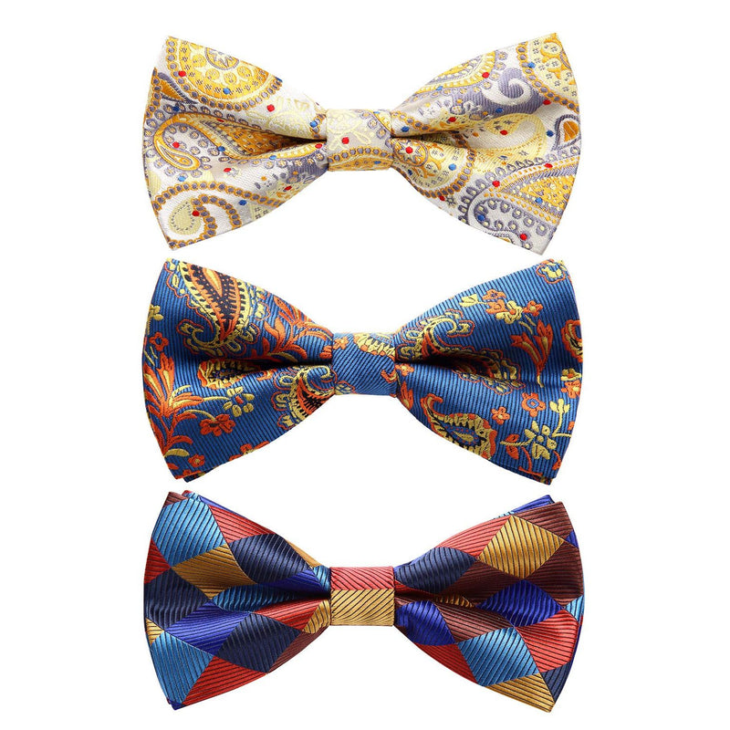 3PCS Mixed Design Pre-Tied Bow Ties - 1-B-15 Christmas Gifts for Men