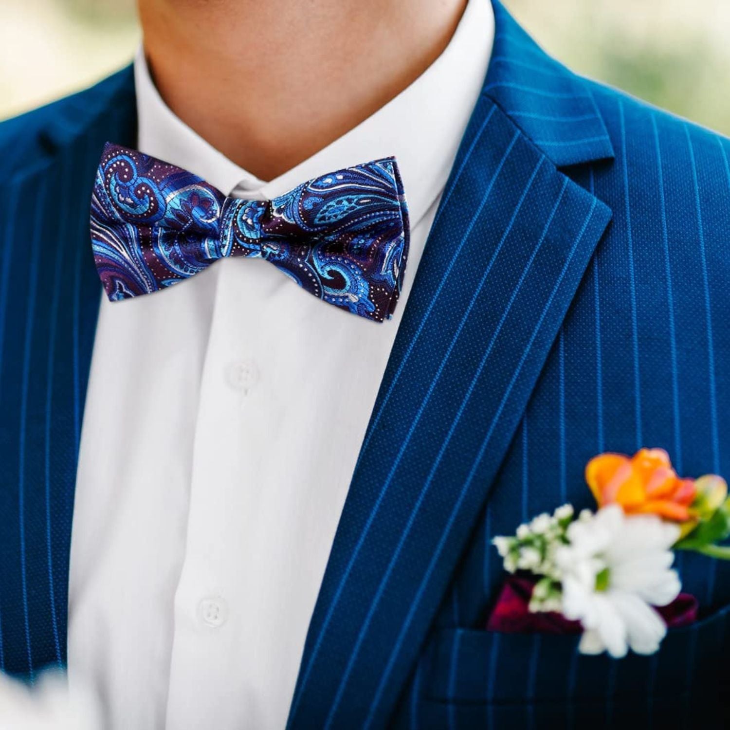 3PCS Mixed Design Bow tie & Pocket Square Sets - B3-04 Christmas Gifts for Men