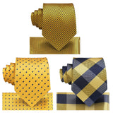 3PCS Tie & Pocket Square Set - T3-24 Christmas Gifts for Men