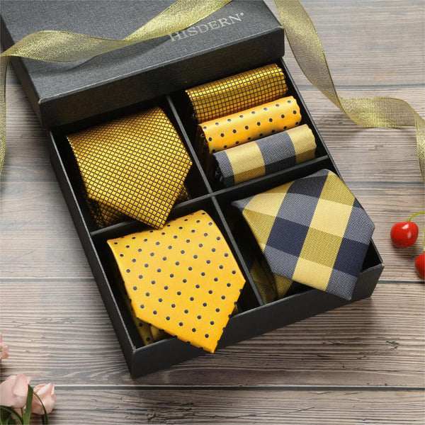3PCS Tie & Pocket Square Set - T3-24 Christmas Gifts for Men