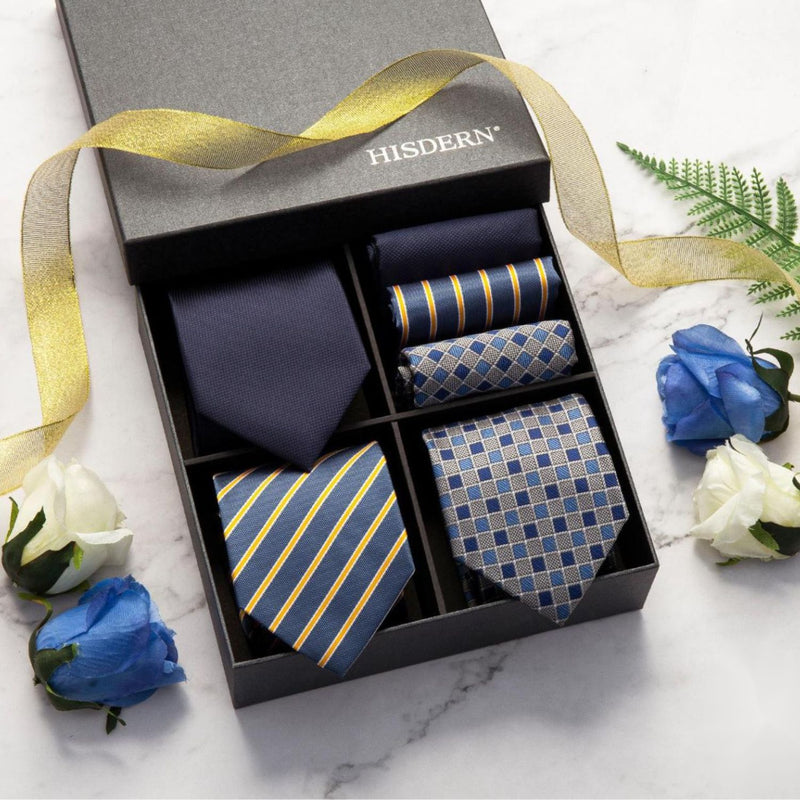 3PCS Tie & Pocket Square Set - 07