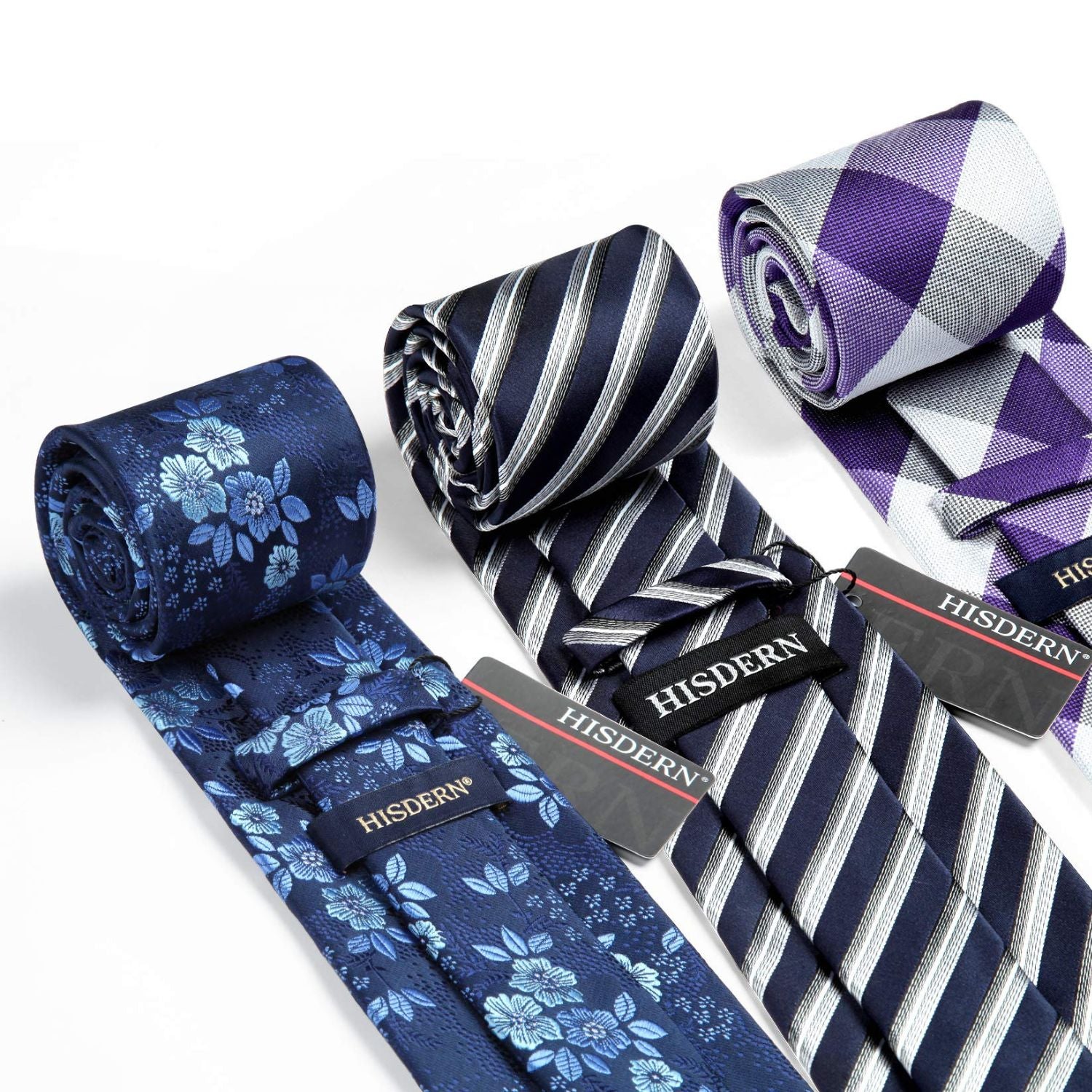 3PCS Tie & Pocket Square Set - T3-04 Christmas Gifts for Men