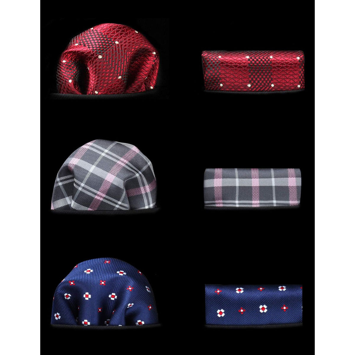 3PCS Tie & Pocket Square Set - T3-S1 Christmas Gifts for Men