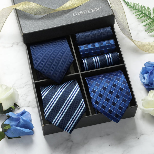 3PCS Tie & Pocket Square Set - 03