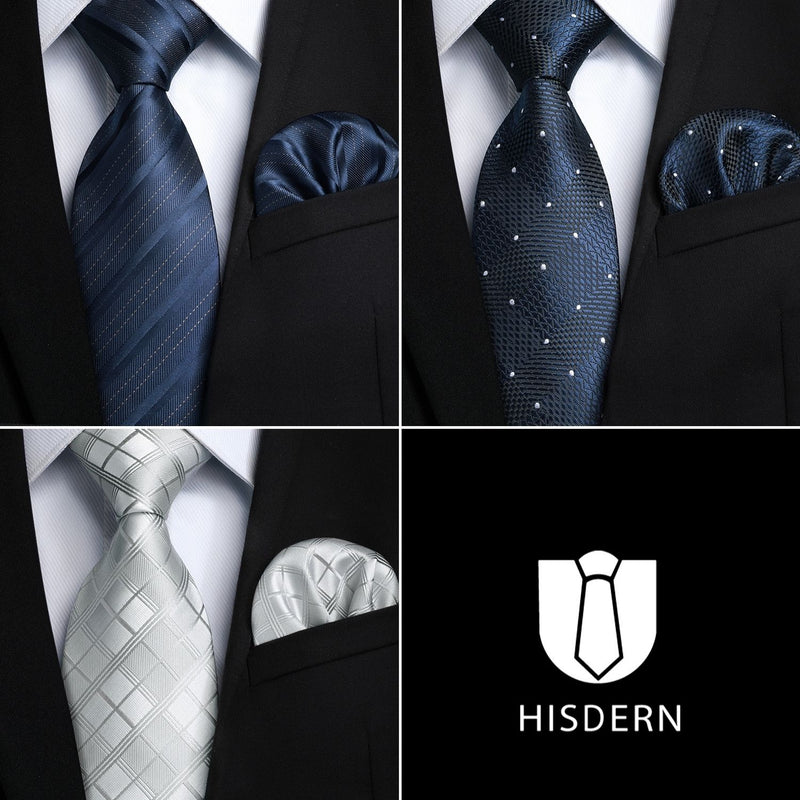 3PCS Tie & Pocket Square Set - 21