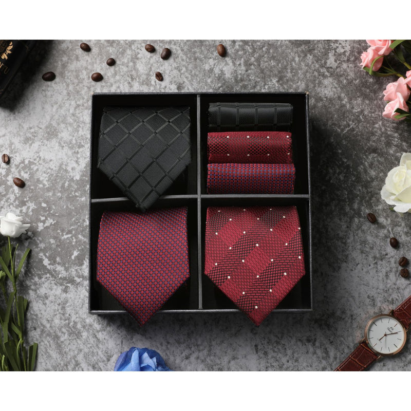 3PCS Tie & Pocket Square Set - 3HT-0S