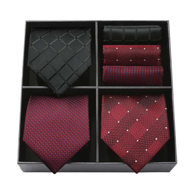 3PCS Tie & Pocket Square Set - 3HT-0S