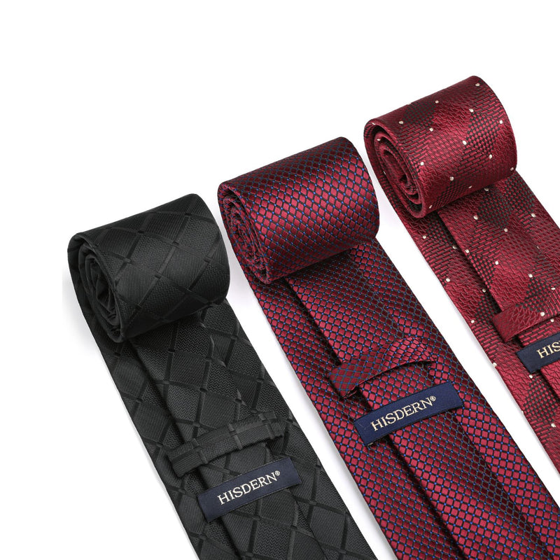 3PCS Tie & Pocket Square Set - 3HT-0S