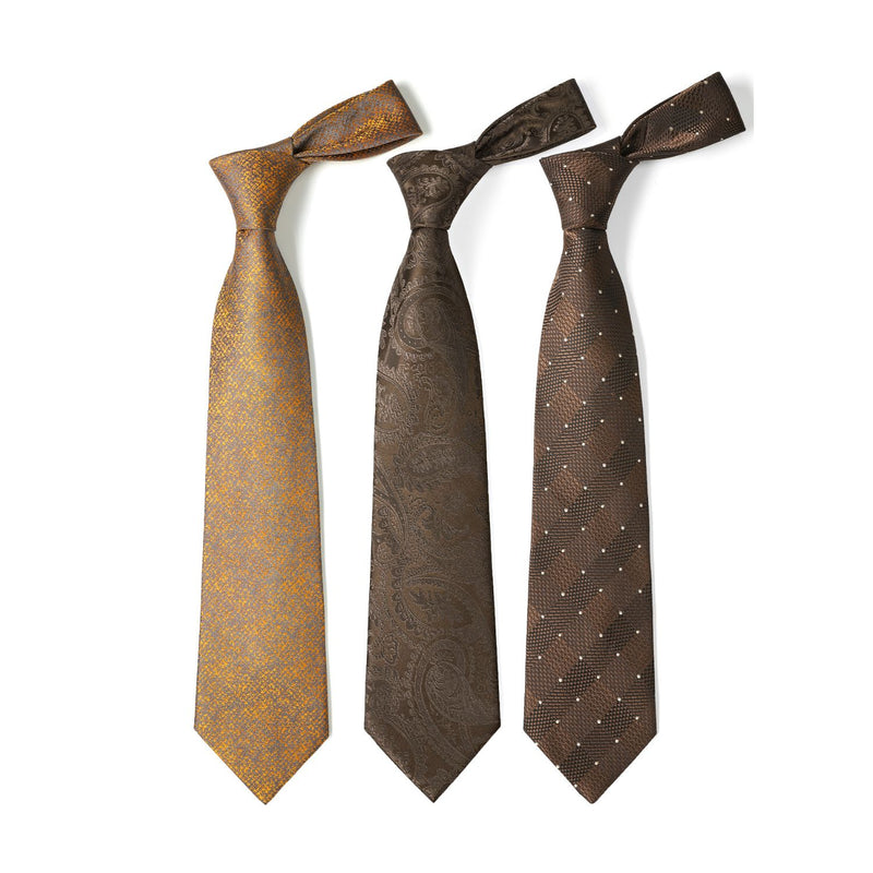 3PCS Tie & Pocket Square Set - 4HT-1S