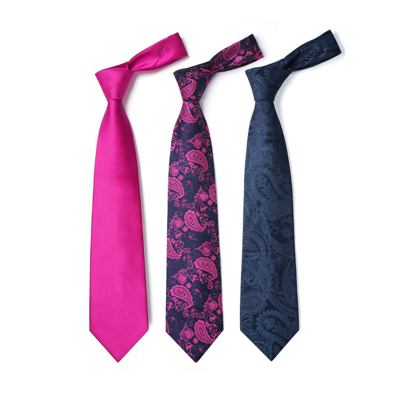 3PCS Tie & Pocket Square Set - 5HT-2S-PK