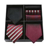 3PCS Tie & Pocket Square Set - 7HT-4S