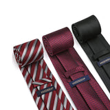 3PCS Tie & Pocket Square Set - 7HT-4S