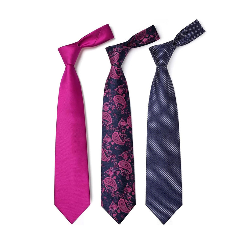 3PCS Tie & Pocket Square Set - T3-09