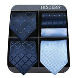 3PCS Tie & Pocket Square Set - BLUE