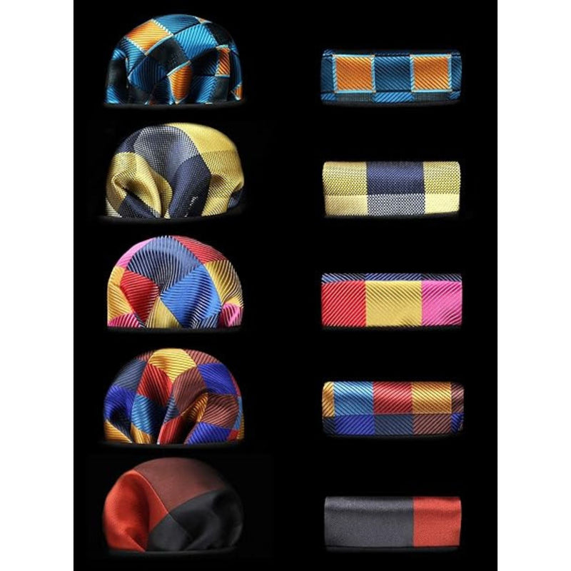 5PCS Tie & Pocket Square Set - 04-T5-S6