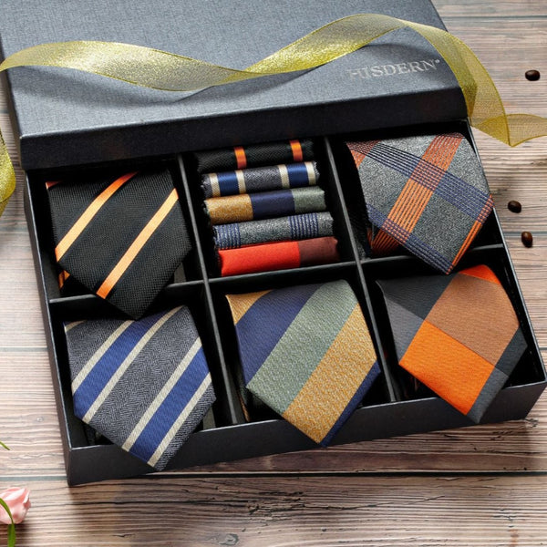 5PCS Tie & Pocket Square Set - 03 Christmas Gifts for Men