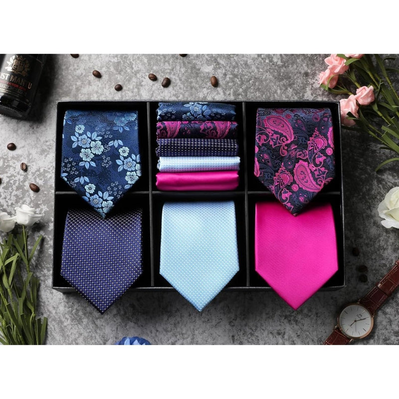 5PCS Tie & Pocket Square Set - T5-46