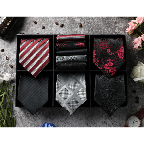 5PCS Tie & Pocket Square Set - T5-25