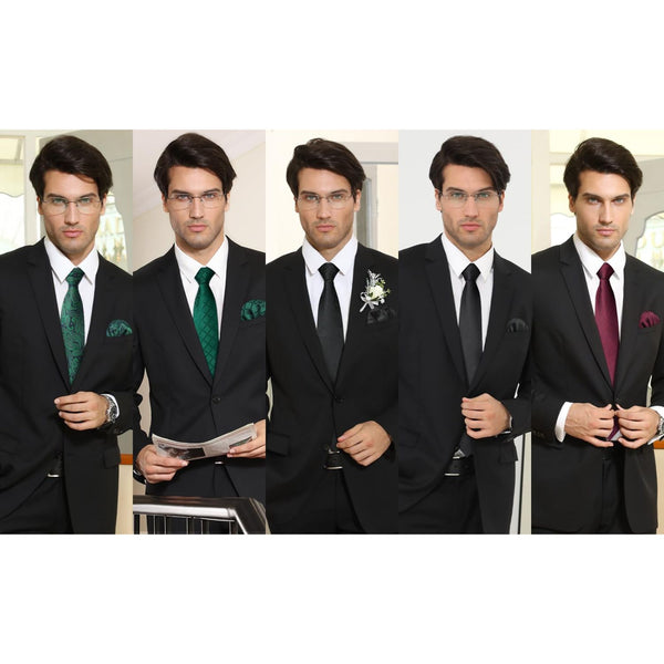 5-Piece Pattern Tie Set Wedding Accessory Gift Box Set