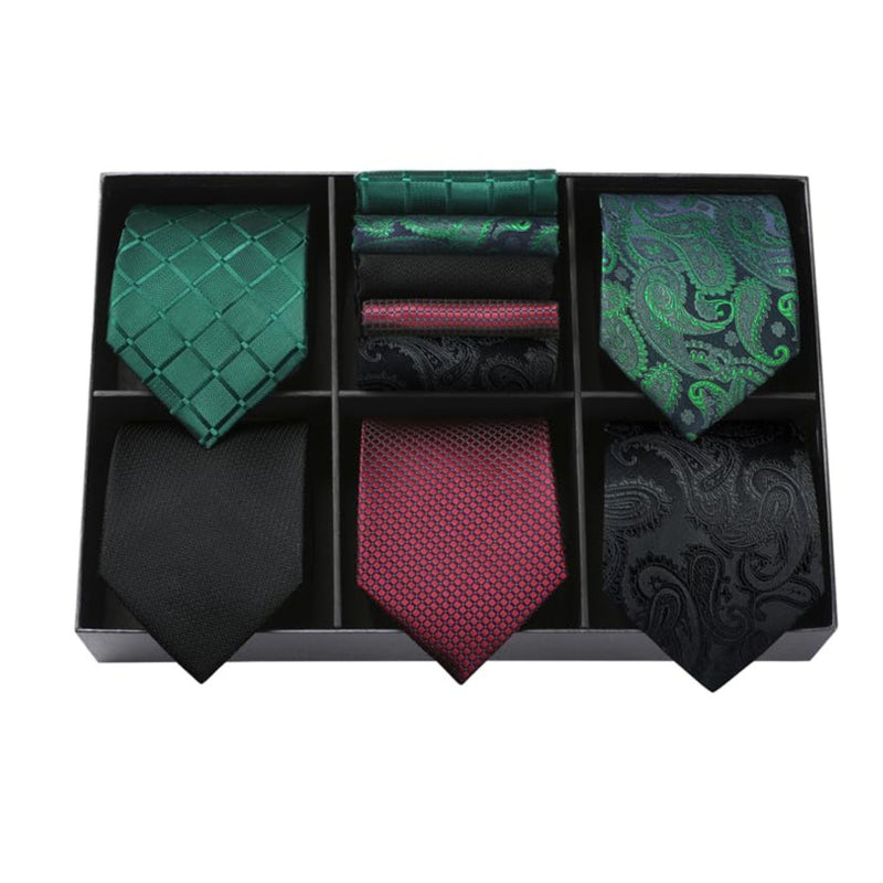 5-Piece Pattern Tie Set Wedding Accessory Gift Box Set