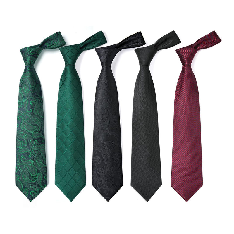 5-Piece Pattern Tie Set Wedding Accessory Gift Box Set