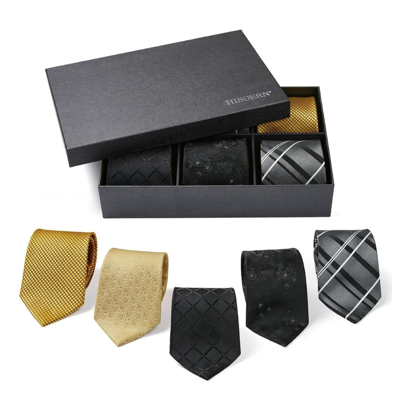 5PCS Tie & Pocket Square Set - T5-48