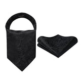 Paisley Ascot Handkerchief Set - A-02 NAVY BLUE