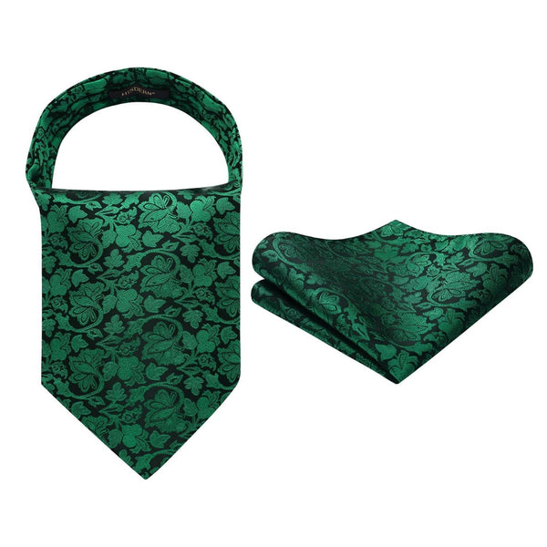 Floral Ascot Handkerchief Set - A-02 GREEN