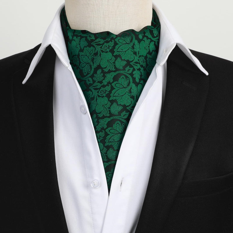 Floral Ascot Handkerchief Set - A-02 GREEN