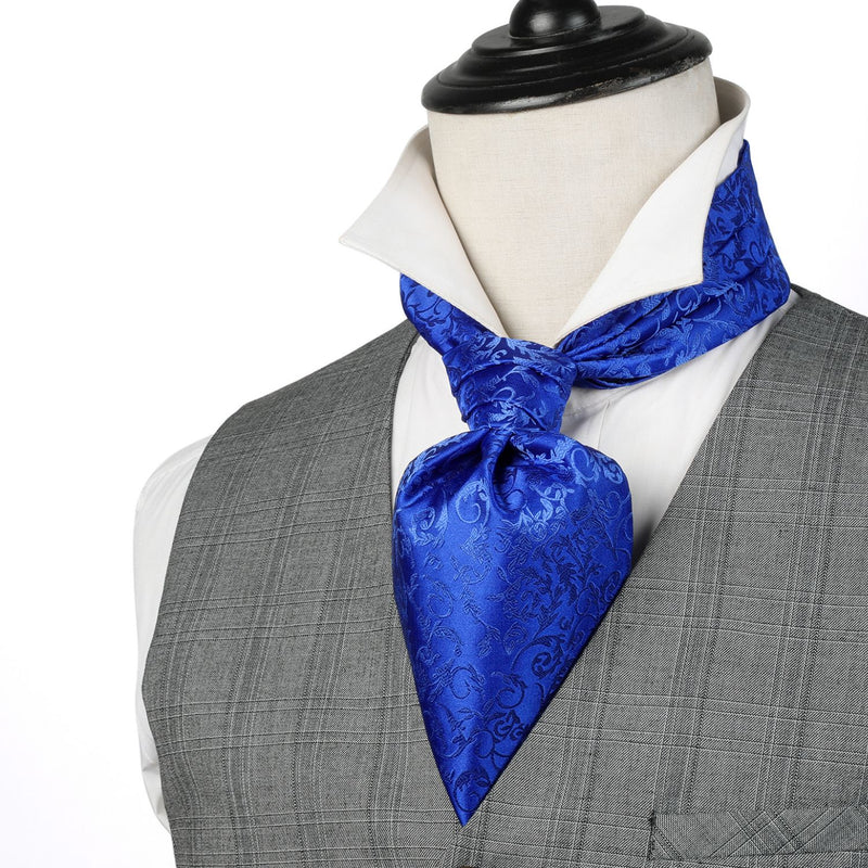 Floral Ascot Handkerchief Set - A-02 ROYAL BLUE