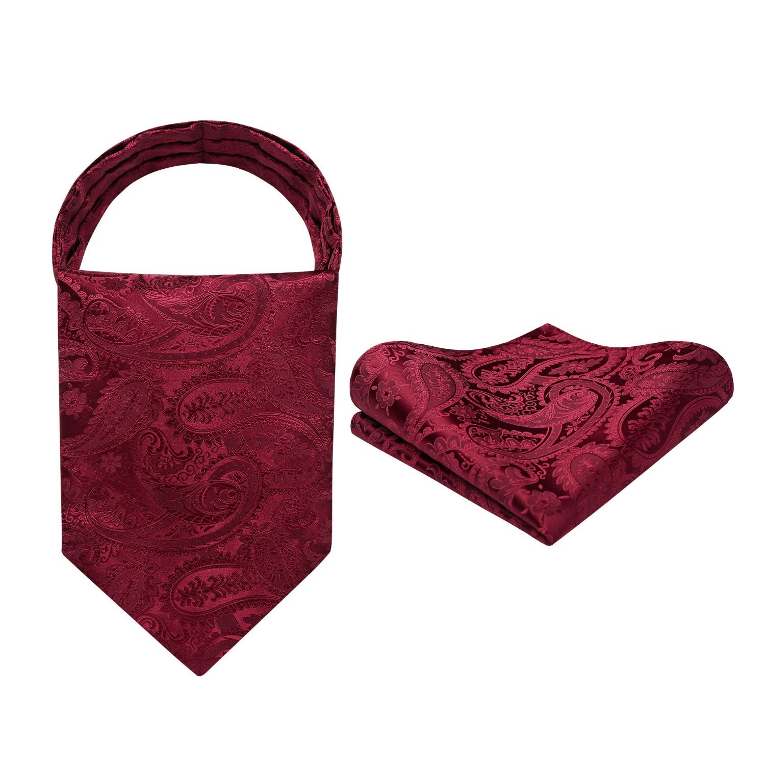 Paisley Ascot Handkerchief Set - A-01 NOVELTY