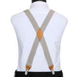 1.4 inch Adjustable Suspender with 4 Clips - A5-KHAKI