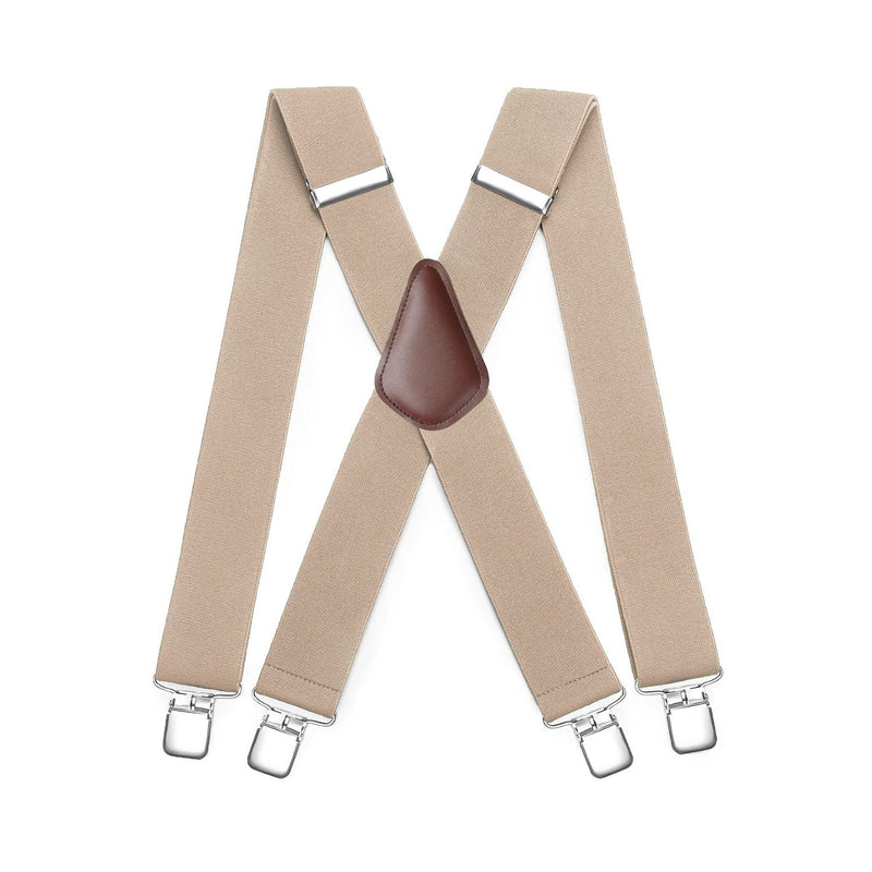 Thick Trouser 1.97" Adjustable Suspender - KHAKI