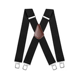 Thick Trouser 2 inch Adjustable Suspender - 2-BLACK