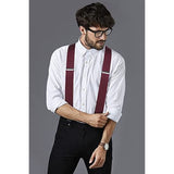 Thick Trouser 1.97" Adjustable Suspender - RED