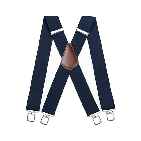 Thick Trouser 2 inch Adjustable Suspender - 1-NAVY BLUE