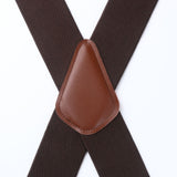Thick Trouser 1.97" Adjustable Suspender - BROWN